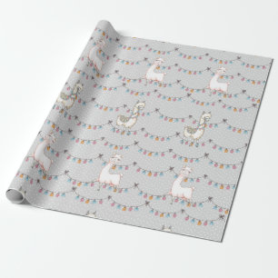 Llama Party wrapping Paper Cadeaupapier