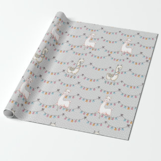 Llama Party wrapping Paper Cadeaupapier