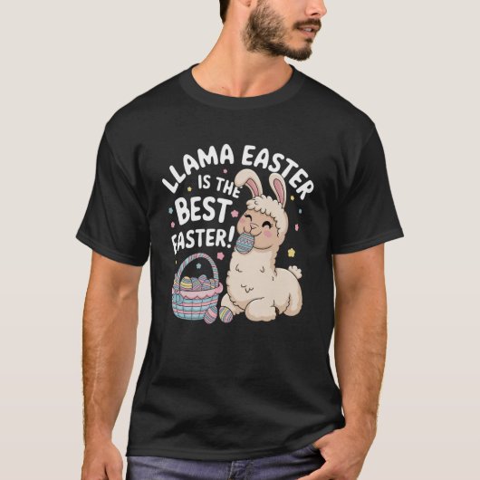 Llama Pasen is het beste Pasen! T-shirt (Voorkant)