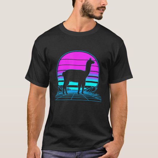 Llama Pastel Goth Vaporwave T-shirt (Voorkant)