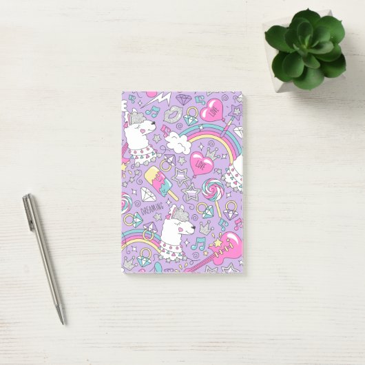 Llama patroon 1 post-it® notes (Kantoor)