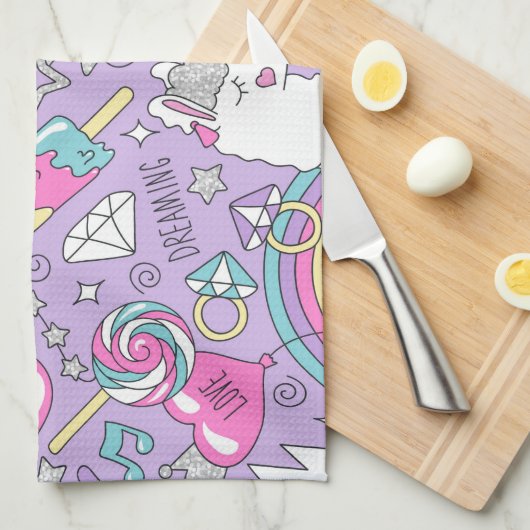 Llama patroon 1 theedoek (Quarter Fold)