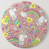 llama patroon 3 ronde button 6,0 cm (Voorkant)