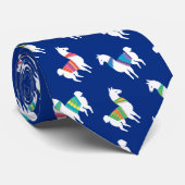 Llama Patroon Aangepaste Kleur Stropdas (Opgerold)