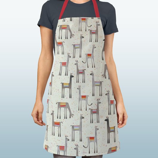 Llama-patroon Cute Whimsisch Schort