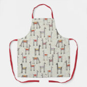 Llama-patroon Cute Whimsisch Schort (Voorkant)