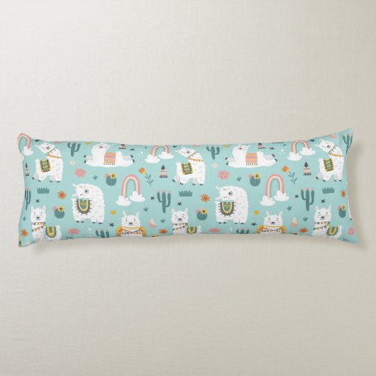 Llama Pattern Body Pillow Lichaamskussen (Achterkant)