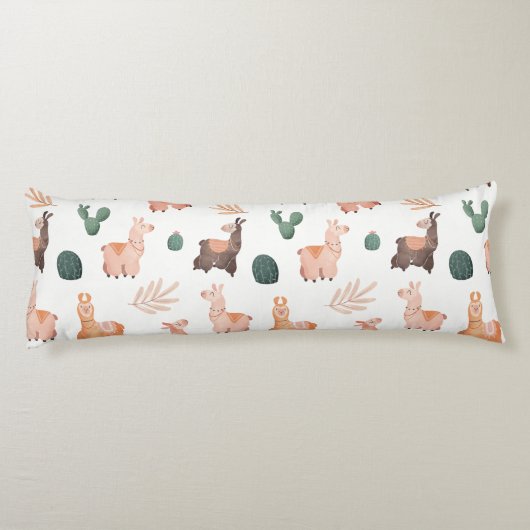 Llama Pattern Body Pillow Lichaamskussen (Achterkant)
