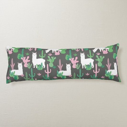 Llama Pattern Body Pillow Lichaamskussen (Achterkant)