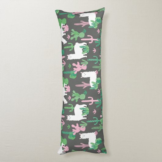 Llama Pattern Body Pillow Lichaamskussen (Achterkant (Verticaal))