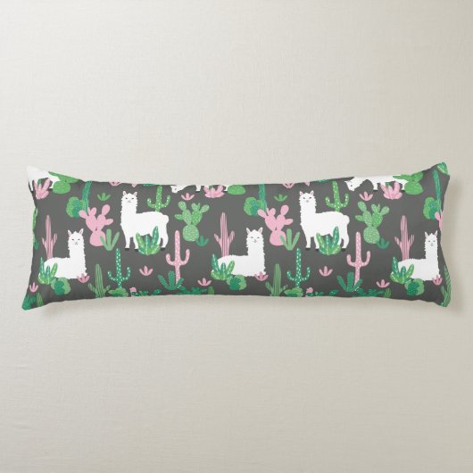 Llama Pattern Body Pillow Lichaamskussen (Voorkant)