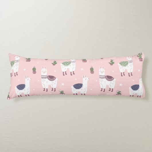 Llama Pattern Body Pillow Lichaamskussen (Voorkant)