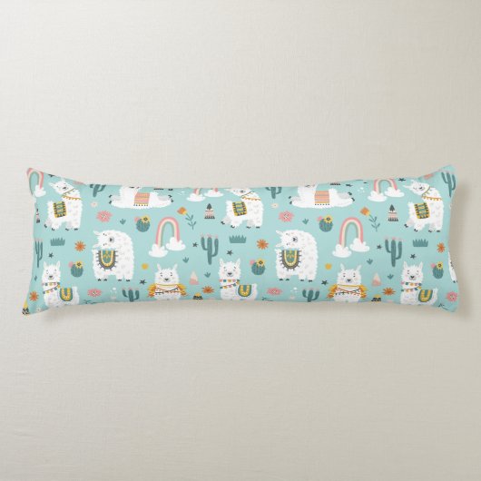 Llama Pattern Body Pillow Lichaamskussen (Voorkant)