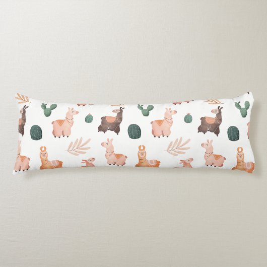 Llama Pattern Body Pillow Lichaamskussen (Voorkant)
