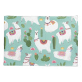 Llama Pattern Kussensloop (Achterkant-Links)