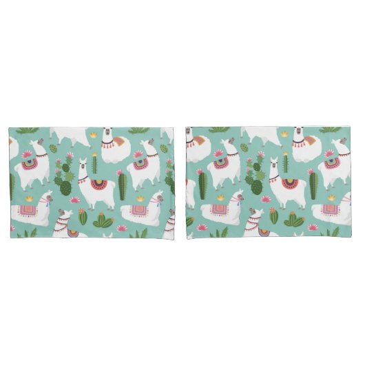 Llama Pattern Kussensloop (Voorkant-Set)