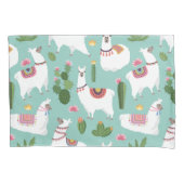 Llama Pattern Kussensloop (Voorkant-Links)