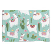 Llama Pattern Kussensloop (Voorkant-Rechts)