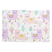 Llama Pattern Kussensloop (Achterkant-Links)