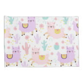 Llama Pattern Kussensloop (Achterkant-Rechts)