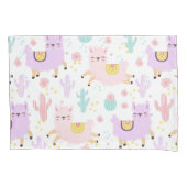 Llama Pattern Kussensloop (Voorkant-Links)