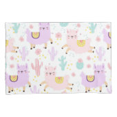 Llama Pattern Kussensloop (Voorkant-Rechts)