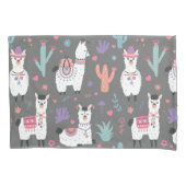 Llama Pattern Kussensloop (Voorkant-Links)
