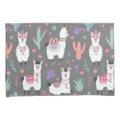 Llama Pattern Kussensloop (Voorkant-Rechts)