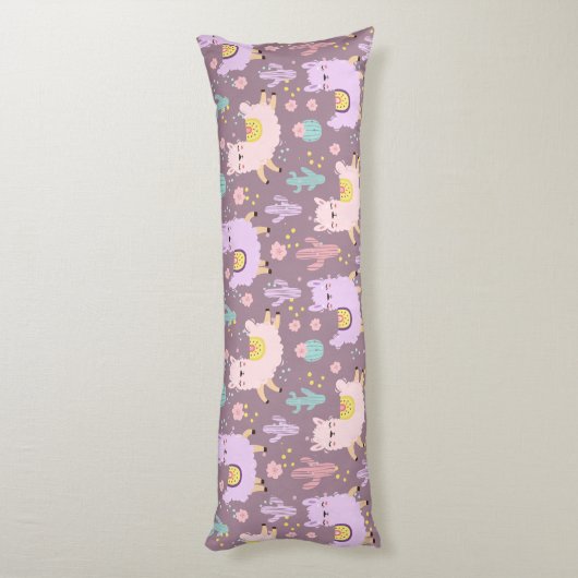 Llama Pattern Lichaamskussen (Achterkant (Verticaal))