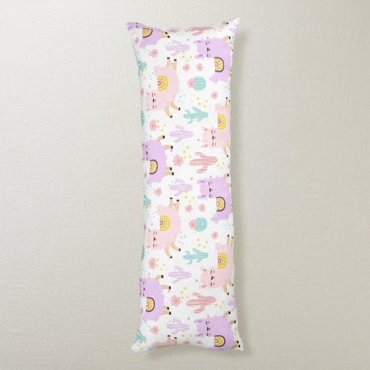 Llama Pattern Lichaamskussen (Achterkant (Verticaal))