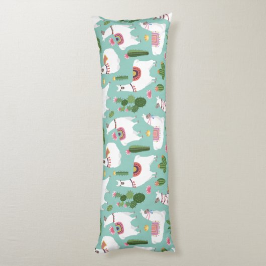 Llama Pattern Lichaamskussen (Achterkant (Verticaal))