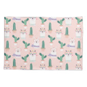 Llama Pattern Pillow Hoesje Kussensloop (Achterkant-Links)