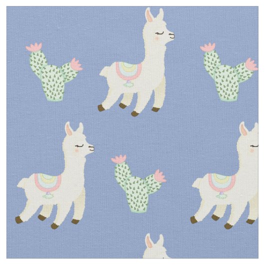 Llama Pattern Stof (Close Up)