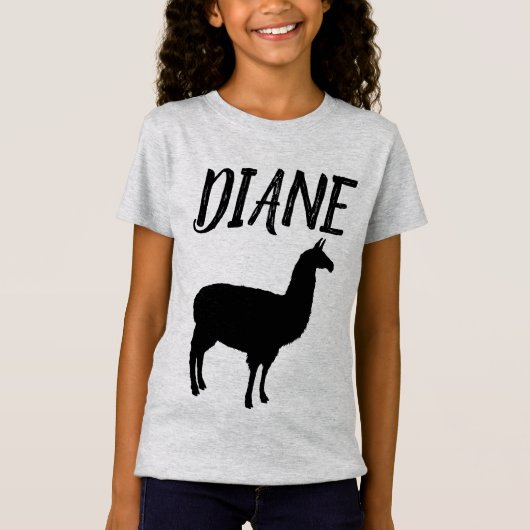 LLAMA PERSONALIZED GIRLS T-Shirts (Voorkant)