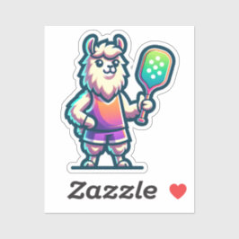 LLAMA - Pickleball Mascot Court Player Fun Sticker