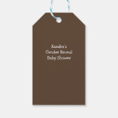 Llama Pink and Blue Gender Reveal Baby shower Cadeaulabel (Achterkant)