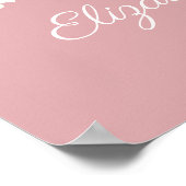 Llama Pink and White met Flowers Girly Poster (Hoek)