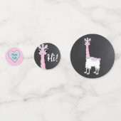 Llama Pink Pajama Girl Birthday Party Sleepover Confetti (Achterkanten)