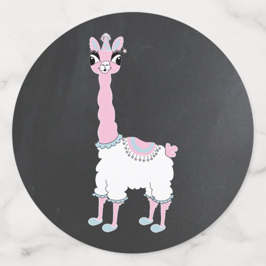 Llama Pink Pajama Girl Birthday Party Sleepover Confetti (Grote achterkant)