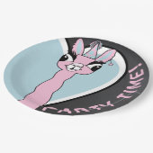Llama Pink Pajama Girl Birthday Party Sleepover Papieren Bordje (Gekanteld)