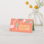 Llama Place Card, Mexicaans feest Plaatskaartje (Achterkant)