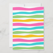 Llama plezier met cactus verjaardag uitnodiging (Achterkant)