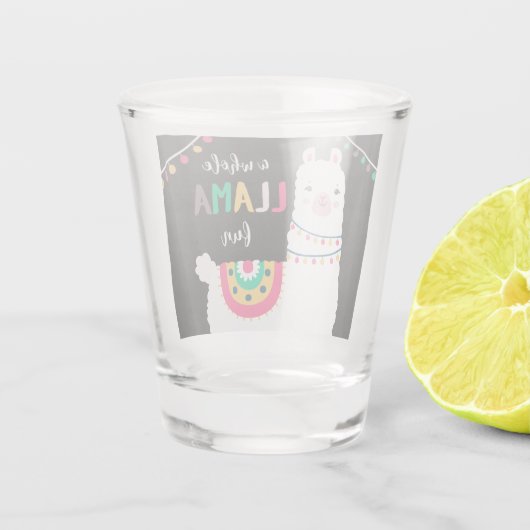 Llama plezier shot glas (Achterkant)