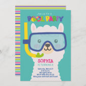 LLAMA POOL FEEST UITNODIGING (Voorkant / Achterkant)