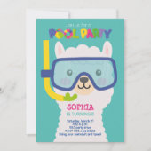 LLAMA POOL FEESTJE UITNODIGING (Voorkant)