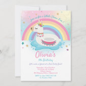 Llama Pool Party Verjaardag Uitnodiging Meisjes (Voorkant)