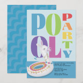 Llama Pool Party Zomerverjaardagsfeest Kaart (Voorkant / Achterkant)