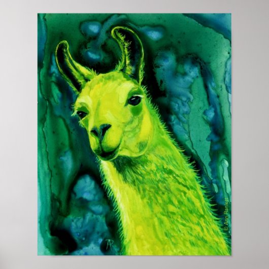 Llama-Poster/Afdruk - "Llemon-Llime Llama" Poster (Voorkant)