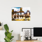 Llama Poster Peruaanse mensen met (Thuiskantoor)