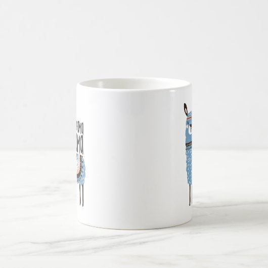 Llama Print Coffee Mok - Geen drama Llama - 11oz (Center)